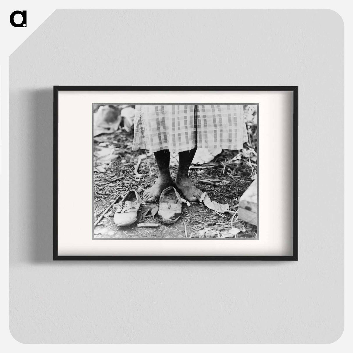 Feet of cotton hoer near Clarksdale, Mississippi - Dorothea Lange Poster.