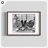 Feet of cotton hoer near Clarksdale, Mississippi - Dorothea Lange Poster.