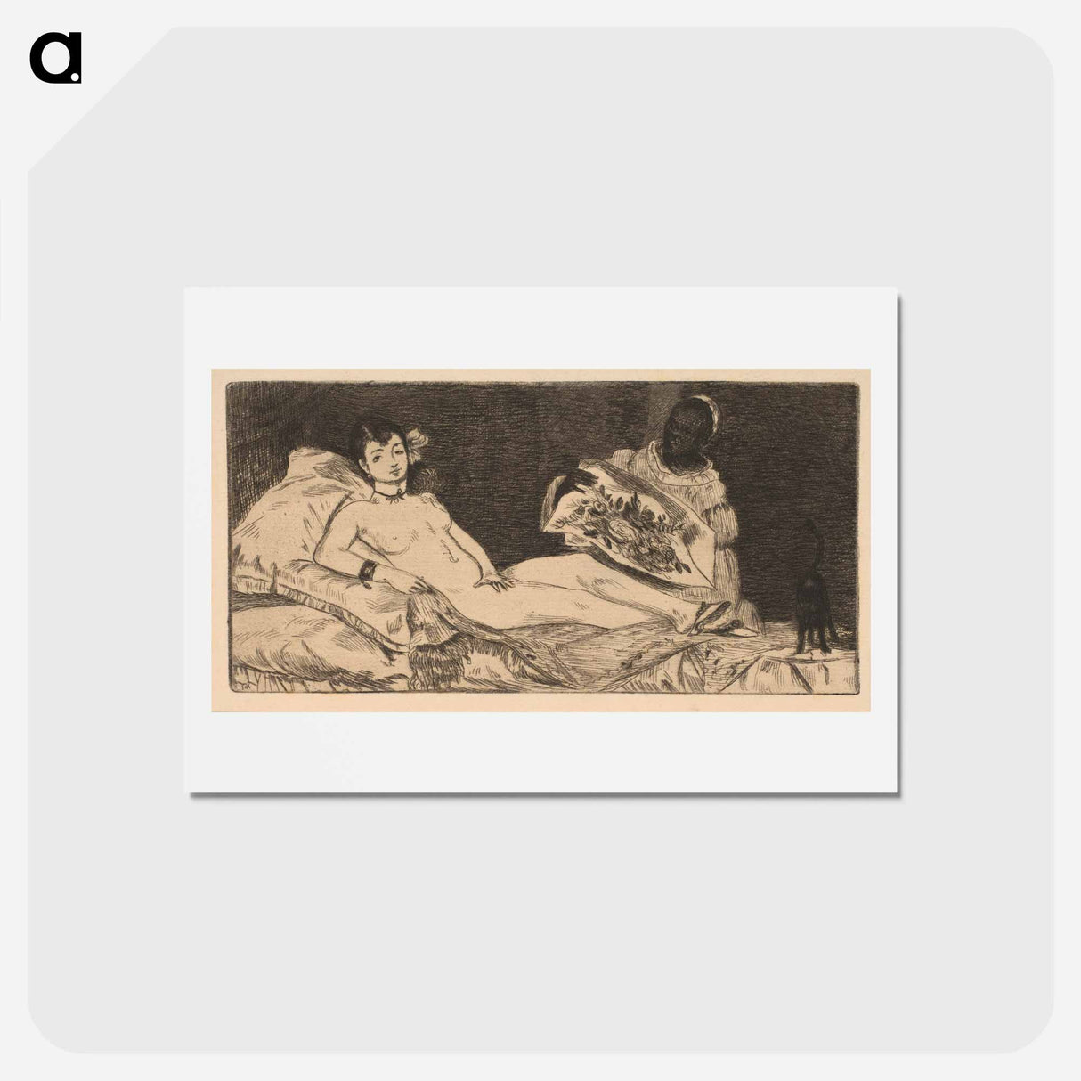 アートポストカード-Olympia - エドゥアール マネ Postcard.