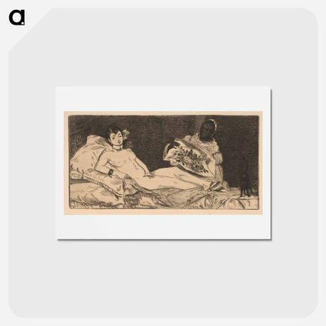 アートポストカード-Olympia - エドゥアール マネ Postcard.