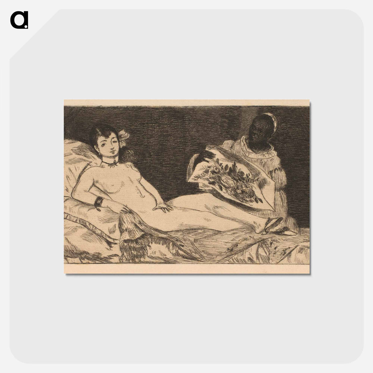 アートポストカード-Olympia - エドゥアール マネ Postcard.