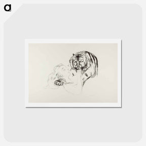 アートポストカード-The Tiger - エドヴァルド ムンク Postcard.