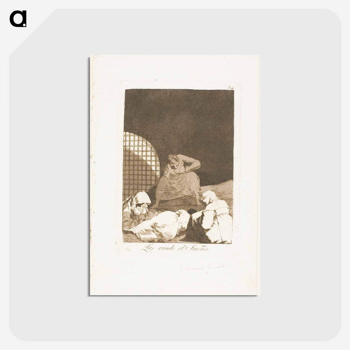 アートポストカード-Sleep Overcomes Them - フランシスコ デ ゴヤ Postcard.
