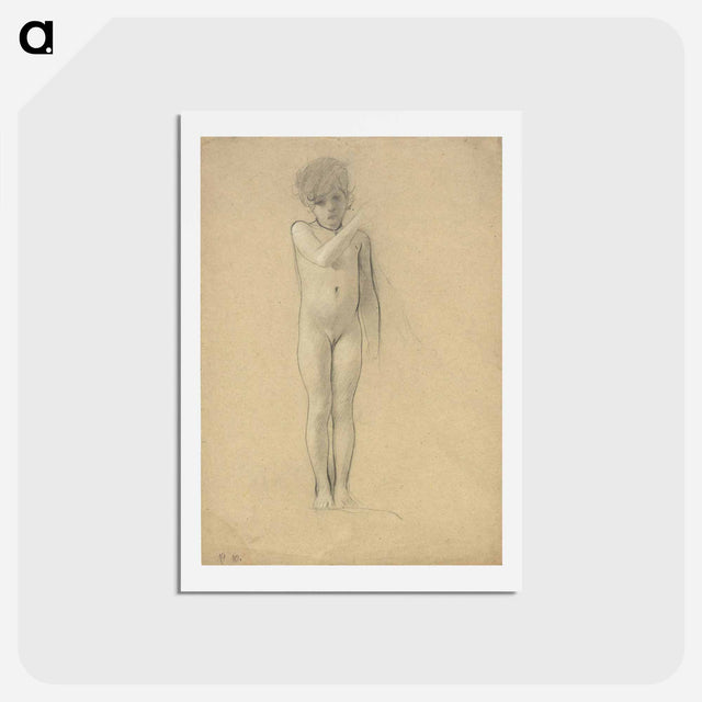 アートポストカード-Nude of a girl - グスタフ クリムト Postcard.