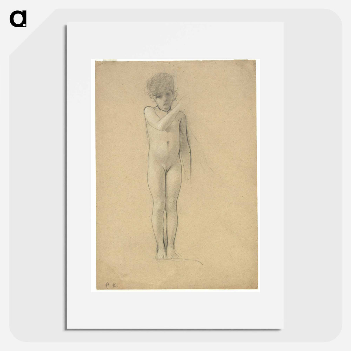 Nude of a girl - Gustav Klimt Poster.