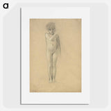 Nude of a girl - グスタフ クリムト Poster.