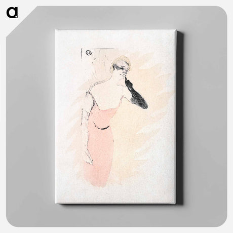 アートパネル-Yvette Guilbert in "Columbine a Pierrot" - アンリ ド トゥールーズ ロートレック Canvas.