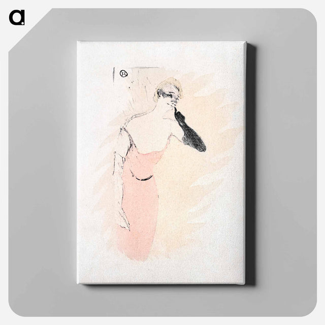 アートパネル-Yvette Guilbert in "Columbine a Pierrot" - アンリ ド トゥールーズ ロートレック Canvas.