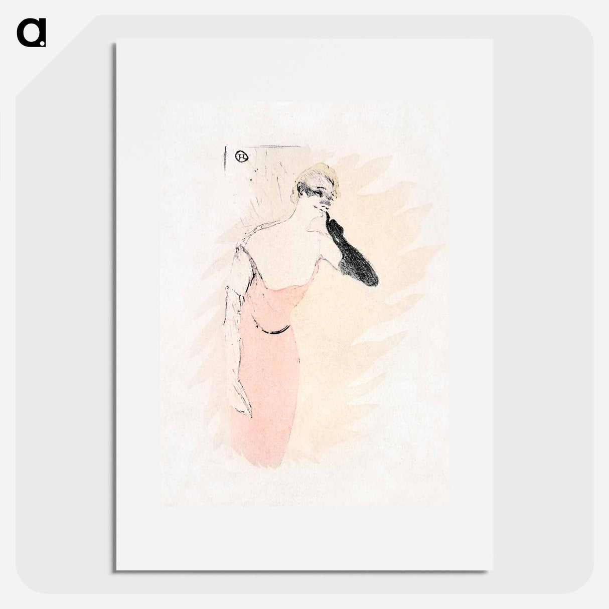 Yvette Guilbert in "Columbine a Pierrot" - Henri de Toulouse-Lautrec Poster.