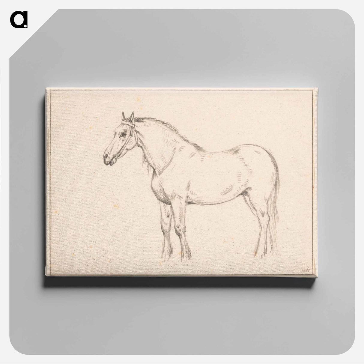 アートパネル-Staand paard, naar links - ジャン ベルナール Canvas.
