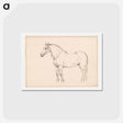 アートポストカード-Staand paard, naar links - ジャン ベルナール Postcard.