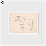 アートポストカード-Staand paard, naar links - ジャン ベルナール Postcard.