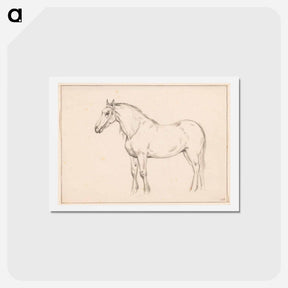 アートポストカード-Staand paard, naar links - ジャン ベルナール Postcard.