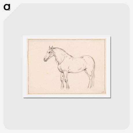 アートポストカード-Staand paard, naar links - ジャン ベルナール Postcard.