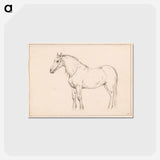 アートポストカード-Staand paard, naar links - ジャン ベルナール Postcard.