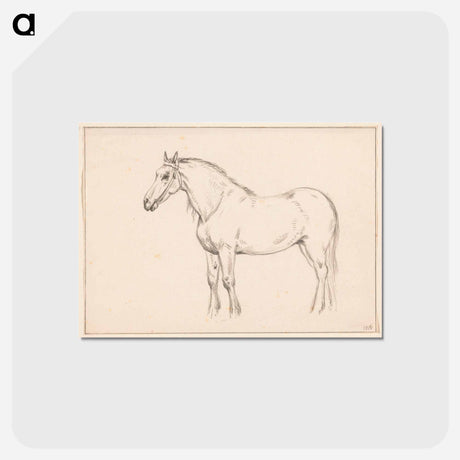 アートポストカード-Staand paard, naar links - ジャン ベルナール Postcard.
