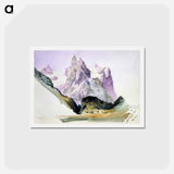 アートポストカード-Wellhorn and Wetterhorn from Brunig - ジョン シンガー サージェント Postcard.