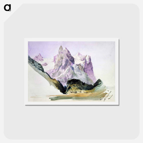 アートポストカード-Wellhorn and Wetterhorn from Brunig - ジョン シンガー サージェント Postcard.