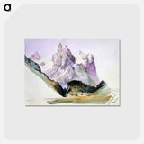 アートポストカード-Wellhorn and Wetterhorn from Brunig - ジョン シンガー サージェント Postcard.