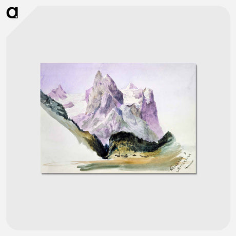 アートポストカード-Wellhorn and Wetterhorn from Brunig - ジョン シンガー サージェント Postcard.