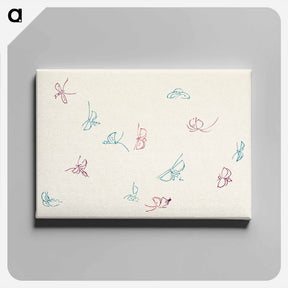 アートパネル-One Thousand Butterflies - 神坂 雪佳 Canvas.