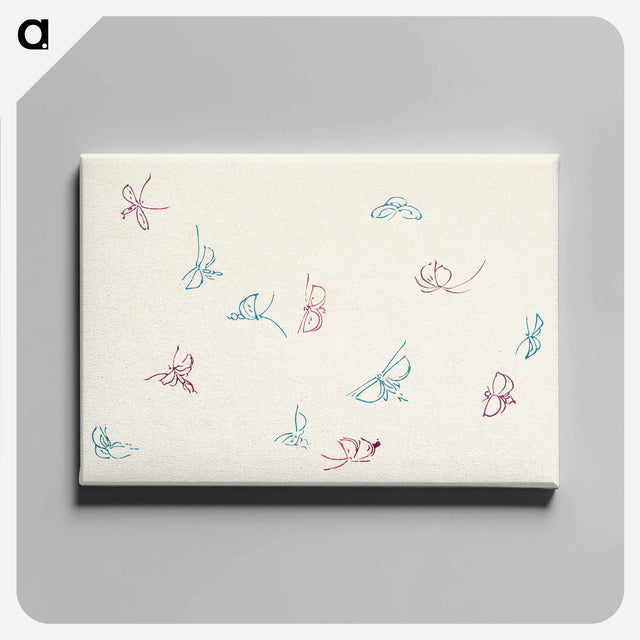 アートパネル-One Thousand Butterflies - 神坂 雪佳 Canvas.