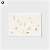 アートポストカード-One Thousand Butterflies - 神坂 雪佳 Postcard.
