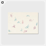 アートポストカード-One Thousand Butterflies - 神坂 雪佳 Postcard.