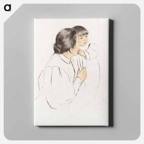 アートパネル-Peasant Mother and Child - メアリー カサット Canvas.