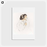 アートポストカード-Peasant Mother and Child - メアリー カサット Postcard.