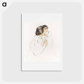 アートポストカード-Peasant Mother and Child - メアリー カサット Postcard.
