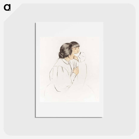 アートポストカード-Peasant Mother and Child - メアリー カサット Postcard.