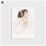 アートポストカード-Peasant Mother and Child - メアリー カサット Postcard.