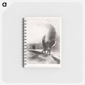アートメモ帳-In the Shadow of the Wing, the Black Creature Bit - オディロン ルドン Memo.