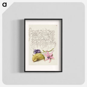 アートポスター-Sweet Violet, Gourd, and Dog Tooth Violet from Mira Calligraphiae Monumenta
 - 書道のお手本 Poster.