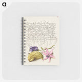 アートメモ帳-Sweet Violet, Gourd, and Dog Tooth Violet from Mira Calligraphiae Monumenta
 - 書道のお手本 Memo.