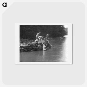 アートポストカード-Study for The Swimming Hole - トーマス エイキンズ Postcard.