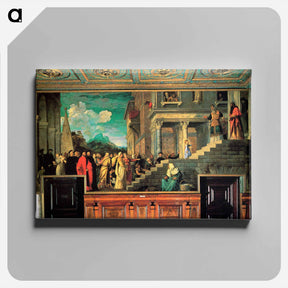アートパネル-Entry of Mary into the temple - ティツィアーノ ヴェチェッリオ Canvas.