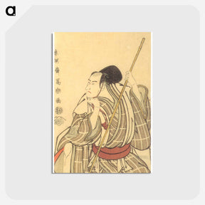 アートポストカード-Ichikawa Komazō III as Nitta Yoshisada, actually Oyamada Tarō Takaie - 東洲斎 写楽 Postcard.