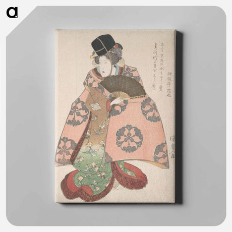 アートパネル-Kabuki Actor with Fan
 - 歌川 国貞 Canvas.