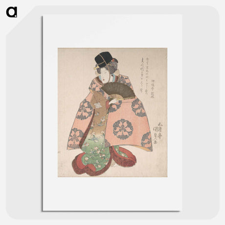 アートポスター-Kabuki Actor with Fan
 - 歌川 国貞 Poster.