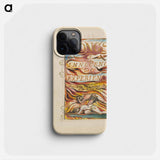 Songs of Innocence and of Experience, Shewing the Two Contrary States of the Human Soul: Combined Title Page - ウィリアム ブレイク Phone Case.