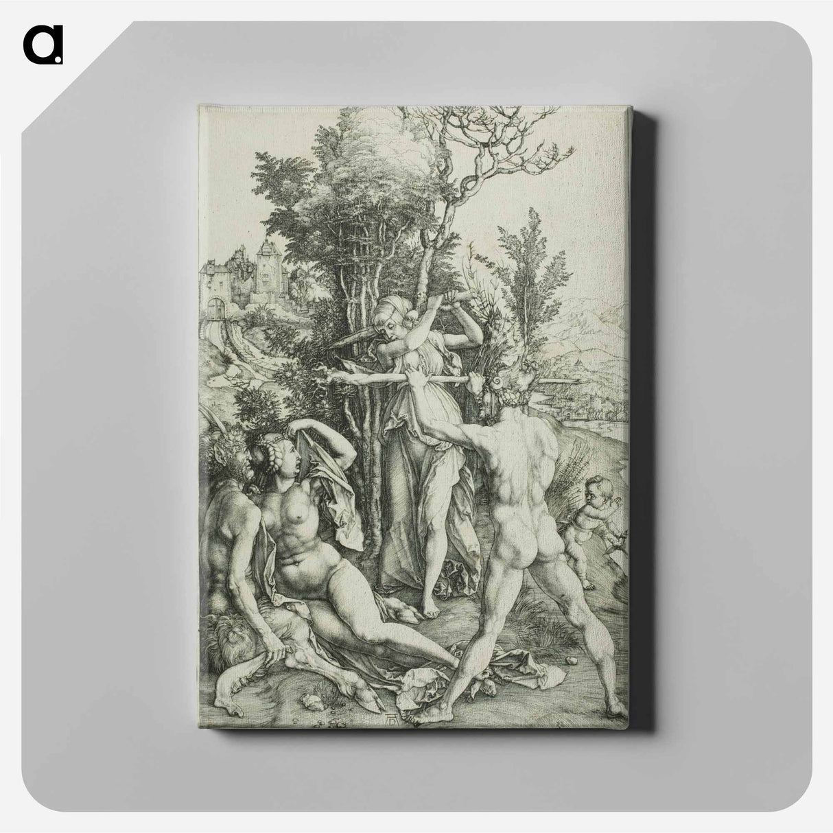 Hercules at the Crossroads (Jealousy) - アルブレヒト デューラー Canvas.