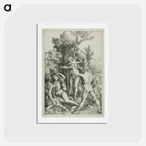 アートポストカード-Hercules at the Crossroads (Jealousy) - アルブレヒト デューラー Postcard.