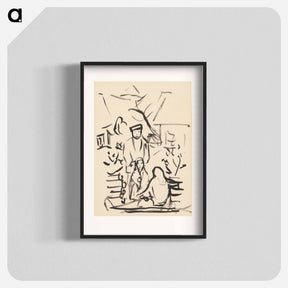 アートポスター-Sketchbook 19 man and two women - アーノルド ピーター ワイズ クビンチャン Poster.