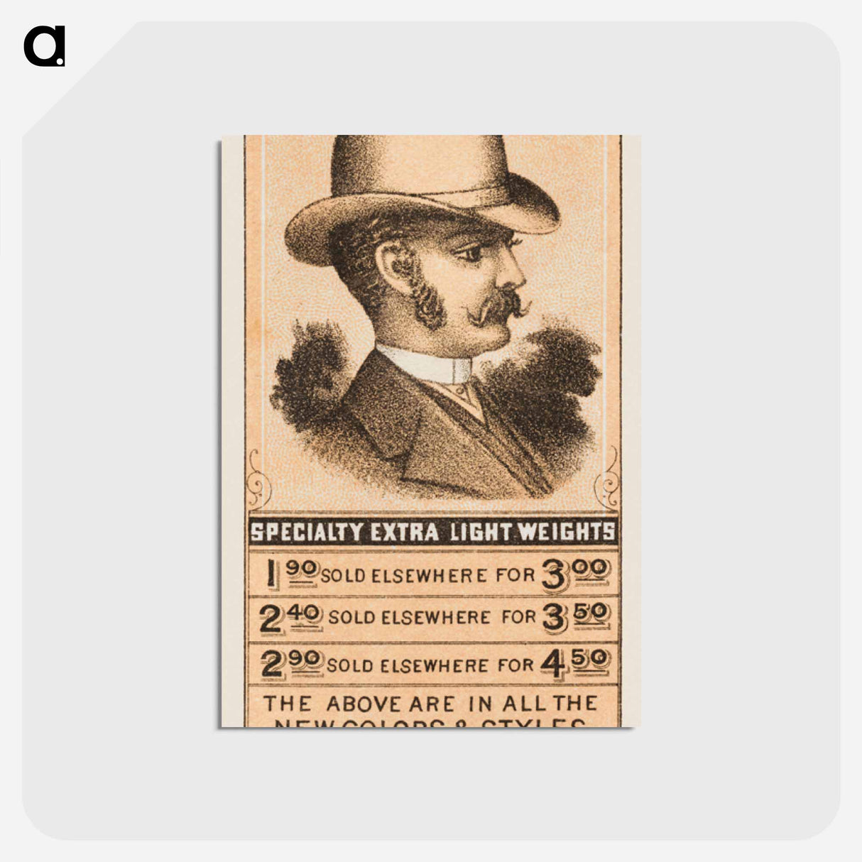 アートポストカード-Gough's Hats
 - ボストン公共図書館 Postcard.