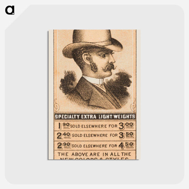 アートポストカード-Gough's Hats
 - ボストン公共図書館 Postcard.
