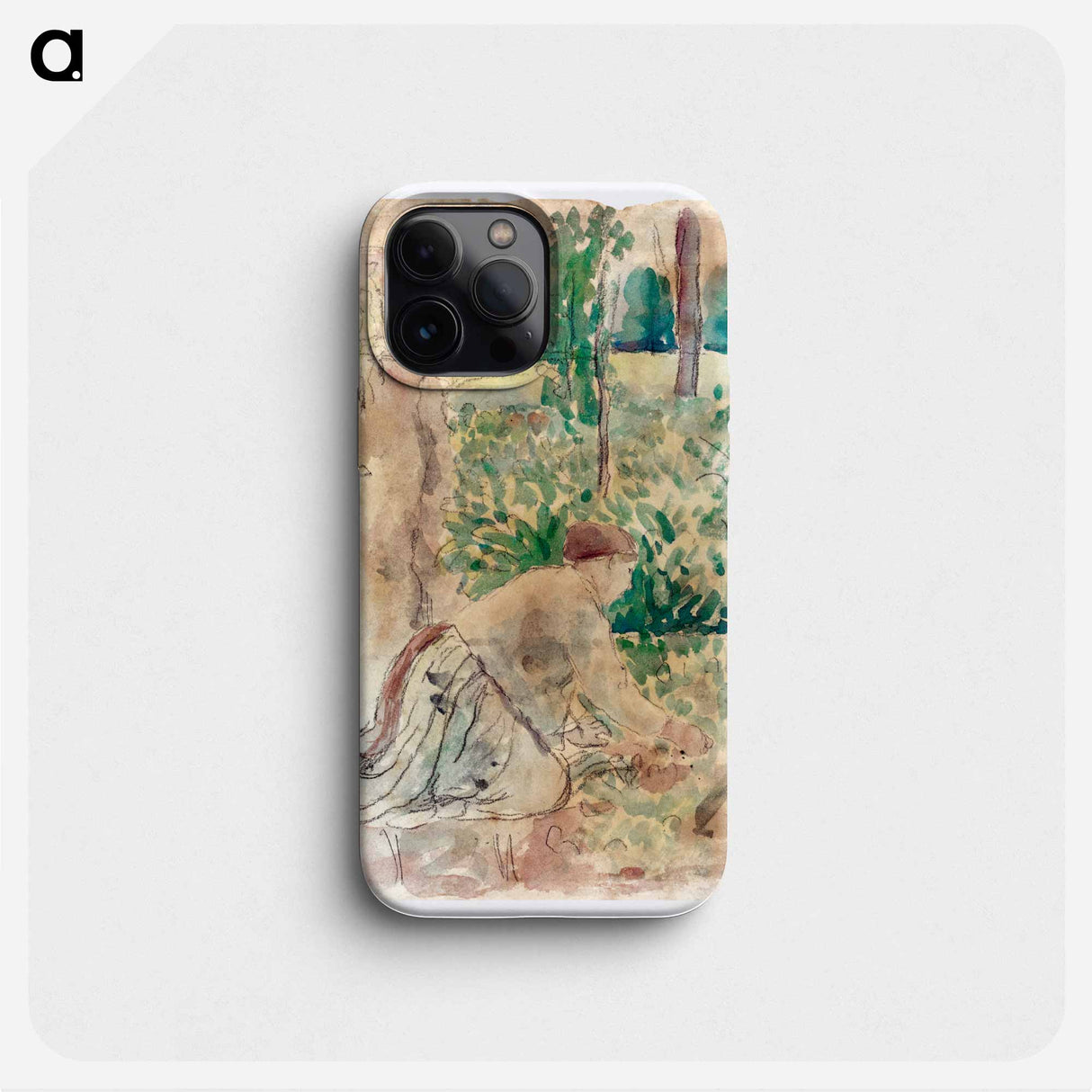 Woman Working in a Garden - カミーユ ピサロ Phone Case.