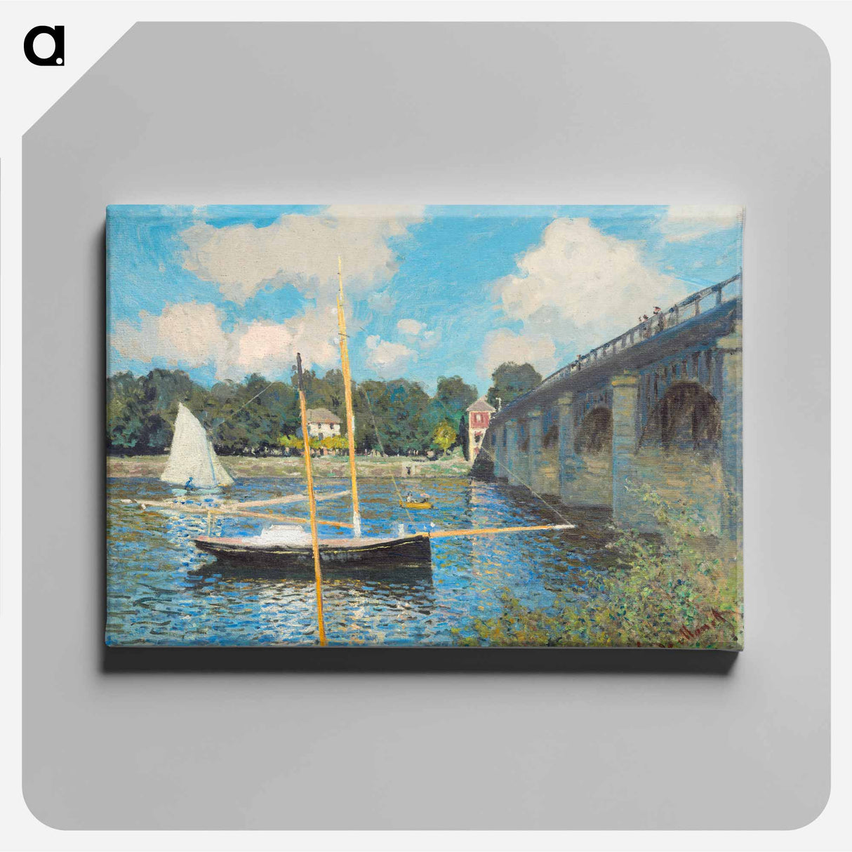 The Bridge at Argenteuil - クロード モネ Canvas.