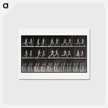 アートポストカード-Running Adolescents
 - エドワード マイブリッジ Postcard.